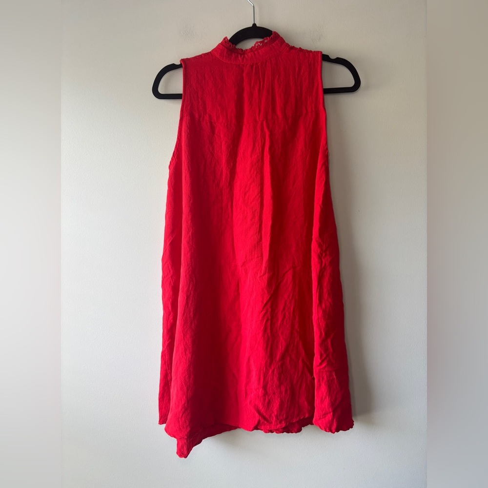 Tuckernuck Pomander Place Dutton Eyelet Sleeveless Red Mini Dress Size Small - Picture 9 of 9